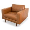 Catherine Leather Lounge Chair (Tan Leather)