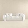 Markus Mid Century Modern Luxury Tight Back Boucle Couch in White