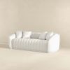 Markus Mid Century Modern Luxury Tight Back Boucle Couch in White