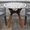 Round 30-inch Bistro Style Table with Marble Tile Top