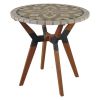 Round 30-inch Bistro Style Table with Marble Tile Top