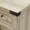 Rustic Farmhouse Barn Door Accent Storage Cabinet White Oak