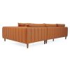 Cairo Sectional Right Sofa - Cognac Vegan Leather