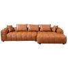 Clark Sectional Right Sofa  - Cognac Leather