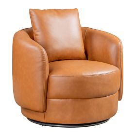 Dylan Cognac Leather Swivel Chair