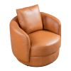 Dylan Cognac Leather Swivel Chair