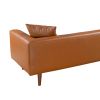 Elwood Cognac Vegan Leather Sofa