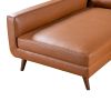 Garland Cognac Vegan Leather Left Sectional Sofa