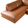 Glander Sectional Left Sofa  - Cognac Leather