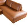 Glander Sectional Right Sofa  - Cognac Leather