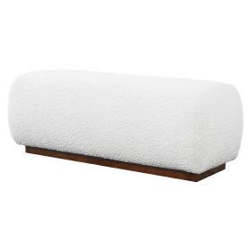 Kelvin Ivory Boucle Bench