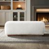 Kelvin Ivory Boucle Bench