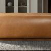 Kelvin Vegan Tan Leather Bench