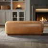 Kelvin Vegan Tan Leather Bench