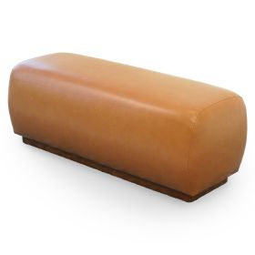 Kelvin Vegan Tan Leather Bench