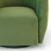 Renee Swivel Chair - Green Velvet