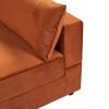 Uptown Burnt Orange Velvet Modular Sofa