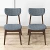 Eula Mid-Century Modern Dark Grey Dining Chair (Set of 2)