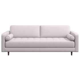 Anthony Mid-Century Modern Beige Linen Sofa