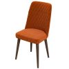 Katie Mid-Century Modern Burnt Orange Velvet Dining Chair (Set of 2)