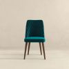 Katie Mid-Century Modern Teal Velvet Dining Chair (Set of 2)