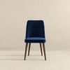 Katie Mid-Century Modern Navy Blue Velvet Dining Chair (Set of 2)