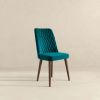 Katie Mid-Century Modern Teal Velvet Dining Chair (Set of 2)