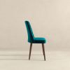 Katie Mid-Century Modern Teal Velvet Dining Chair (Set of 2)