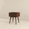 Avery Mid-Century Modern Solid Wood Night Stand 1 Drawer