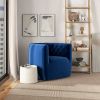 Delaney  Dark Blue Velvet Swivel Chair