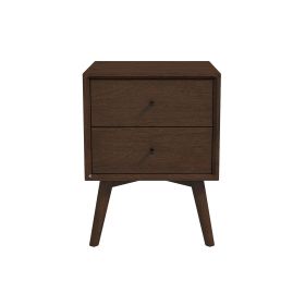 Alexa Mid Century Modern Style Night Stand 2-Drawer