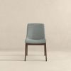 Crystal Mid-Century Modern Light Grey Fabric Dining Chair (Set of 2)