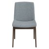 Crystal Mid-Century Modern Light Grey Fabric Dining Chair (Set of 2)