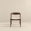 Dakota Mid-Century Modern Solid Wood Cream Velvet Dining Chair (Set of 2)