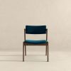 Edwin Mid Century Modern Teal Velvet Dining Chair  Set of 2