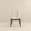 Laura Mid-Century Modern Beige Linen Solid Wood Dining Chair (Set of 2)