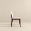 Laura Mid-Century Modern Beige Linen Solid Wood Dining Chair (Set of 2)