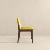 Laura Mid-Century Modern Gold Velvet Solid Wood Dining Chair (Set of 2)