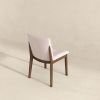 Laura Mid-Century Modern Beige Linen Solid Wood Dining Chair (Set of 2)