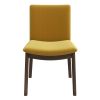 Laura Mid-Century Modern Gold Velvet Solid Wood Dining Chair (Set of 2)