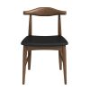 Destiny Mid-Century Modern Black PU Dining Chairs (Set of 2)