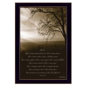 "Life is" By Dee Dee, Printed Wall Art, Ready To Hang Framed Poster, Black Frame