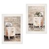 Trendy Decor 4U "Laundry Room" Framed Wall Art, Modern Home Decor 2 Piece Vignette for Living Room, Bedroom & Farmhouse Wall Decoration by Lori Deiter