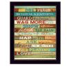 "Dog Rules" By Marla Rae, Printed Wall Art, Ready To Hang Framed Poster, Black Frame