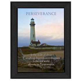 "Perseverance" By Trendy Decor4U, Printed Wall Art, Ready To Hang Framed Poster, Black Frame