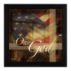 "One Nation Under God" By Marla Rae, Printed Wall Art, Ready To Hang Framed Poster, Black Frame