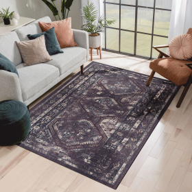 8x10 Area Rugs, Washable Rug, Low-Pile, Non-Slip, Non-Shedding, Foldable, Kid&Pet Friendly - Area Rugs for living room, bedroom, kitchen, dining room