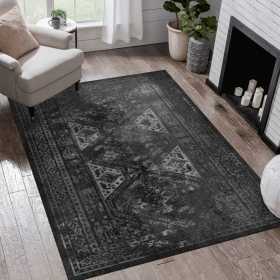 Naar Area Rugs 8x10 for Living Room, Washable Rug, Low-Pile, Non-Slip, Non-Shedding, Foldable, Kid & Pet Friendly - Area Rugs for living room, bedroom