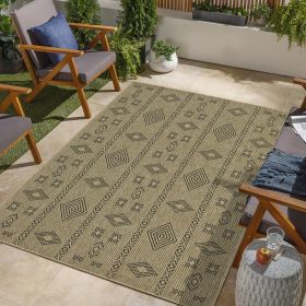 Earth GC_NTL1001 Jute/Black 7 ft. 10 in. x 10 ft. 3 in. Indoor/Outdoor Area Rug