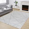 Loft Shag GC_CZY1004 Ivory 5 ft. 3 in. x 7 ft. Shaggy Area Rug